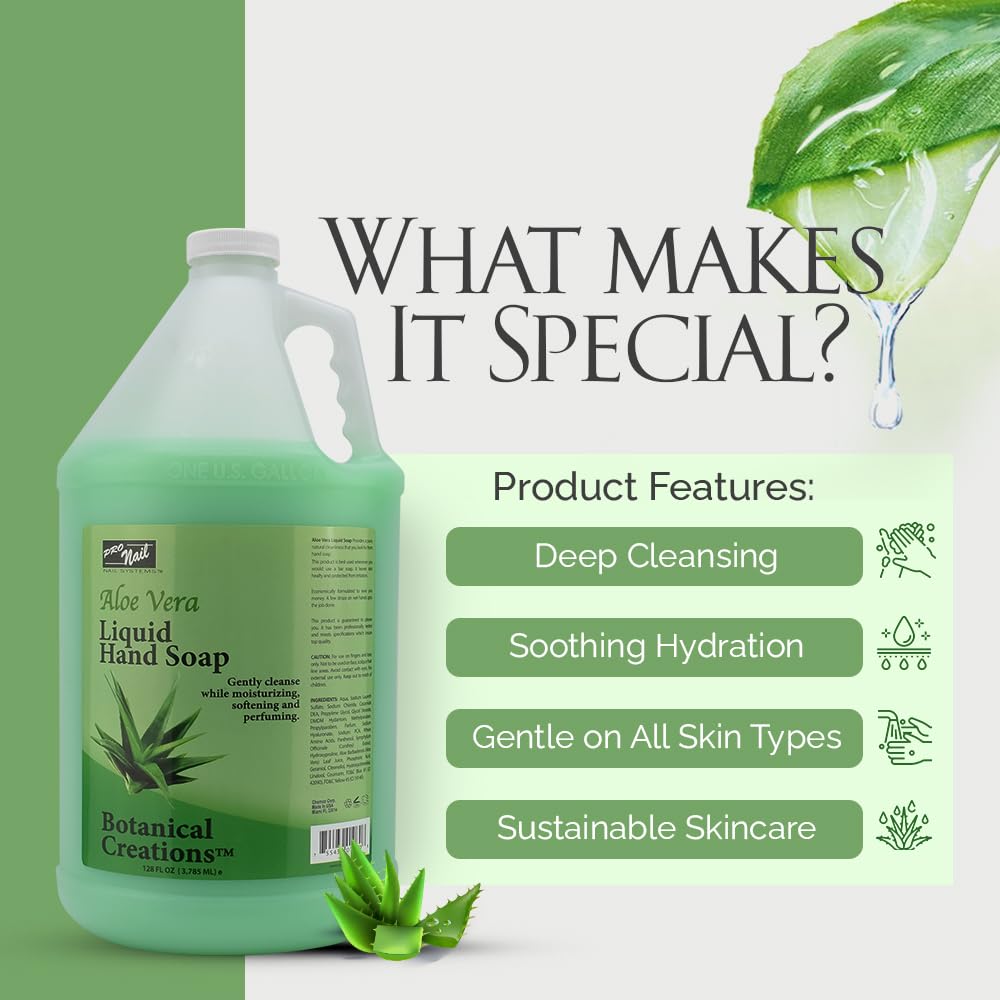 PRONAIL aloe vera ingredients close-up highlighting hydrating botanicals for softer skin