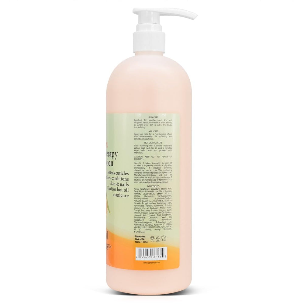 PRO NAIL Healing Therapy Lotion label closeup highlighting natural oils and vitamins