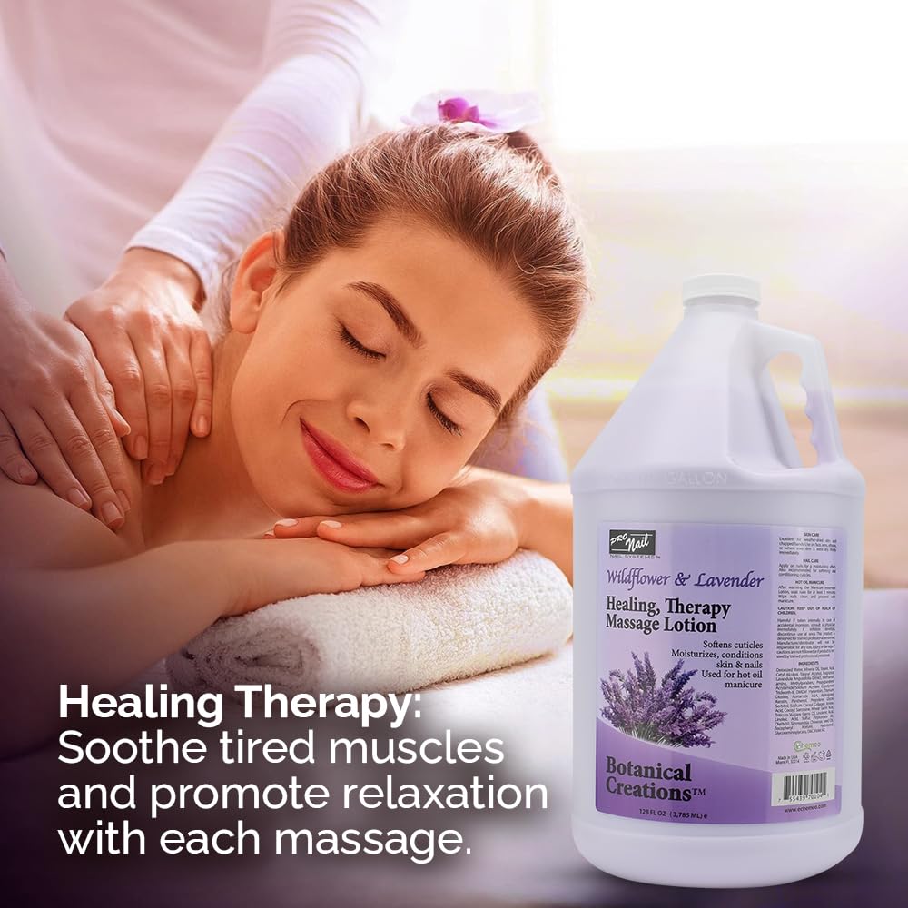 PRONAIL Healing Therapy Massage Lotion USA-made packaging communicates quality pride.