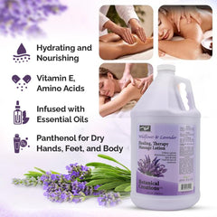 PRONAIL Healing Therapy Massage Lotion label closeup highlights premium ingredients for nourishment.