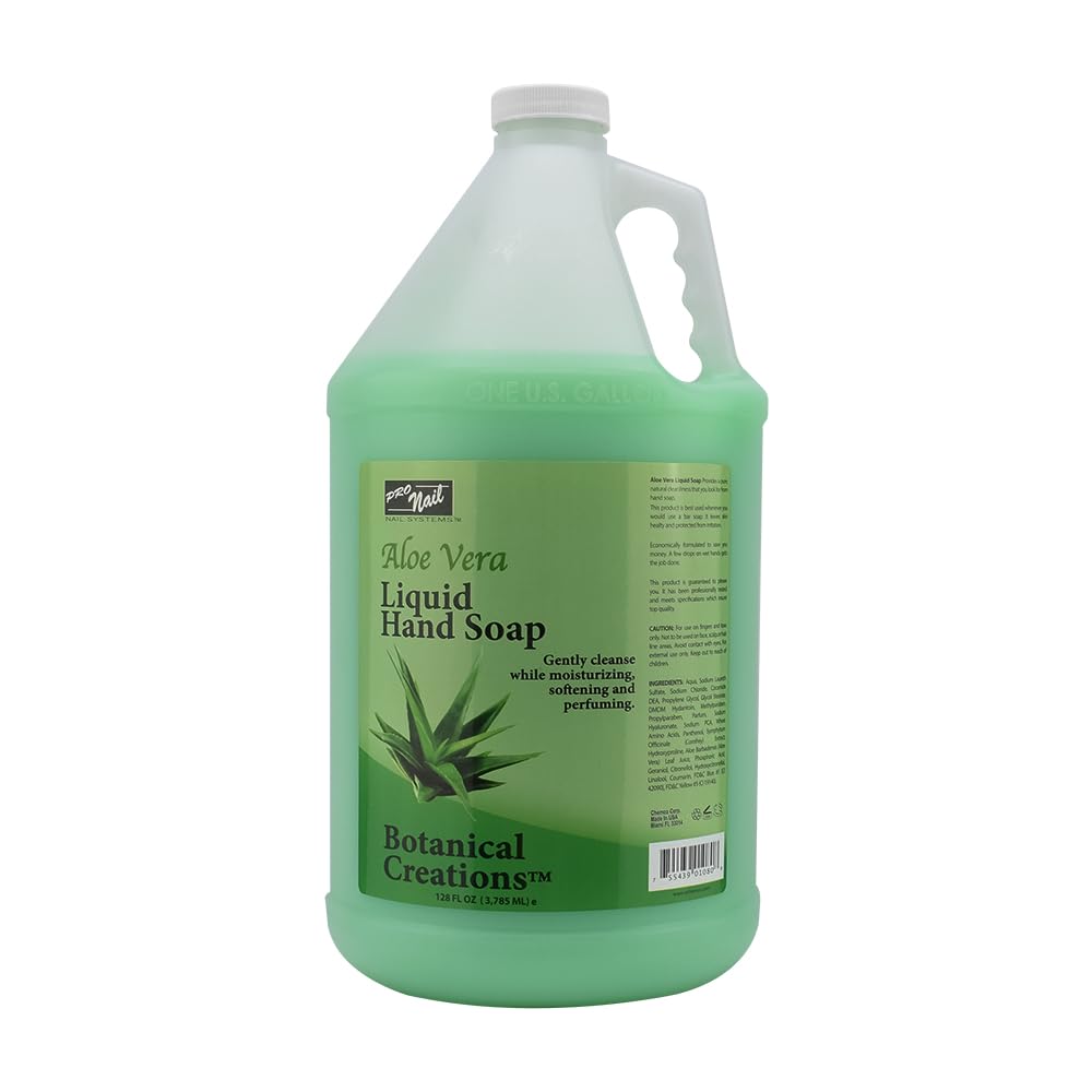 PRONAIL Liquid Hand Soap refill bottle pour showing easy refills and refreshed hands