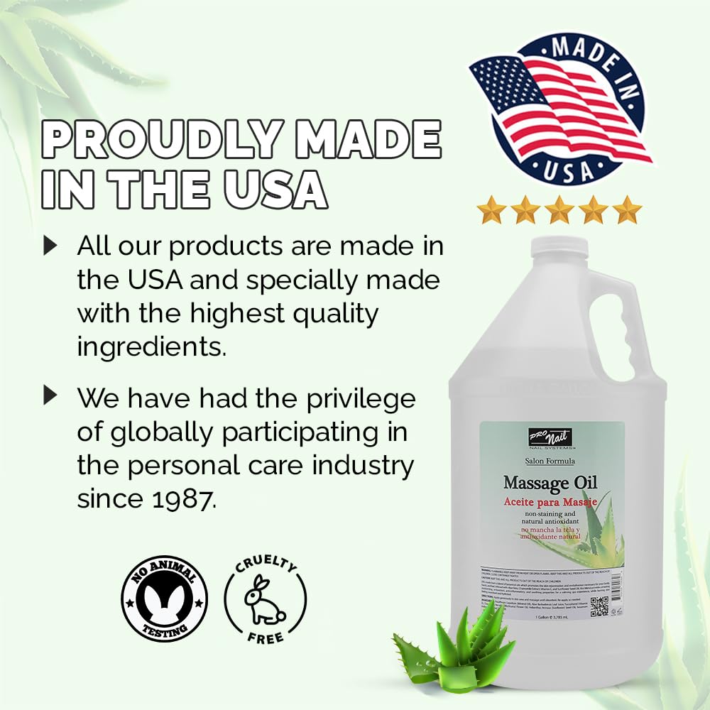 USA-made PRO NAIL bottle emphasizing quality and safety since 1987.