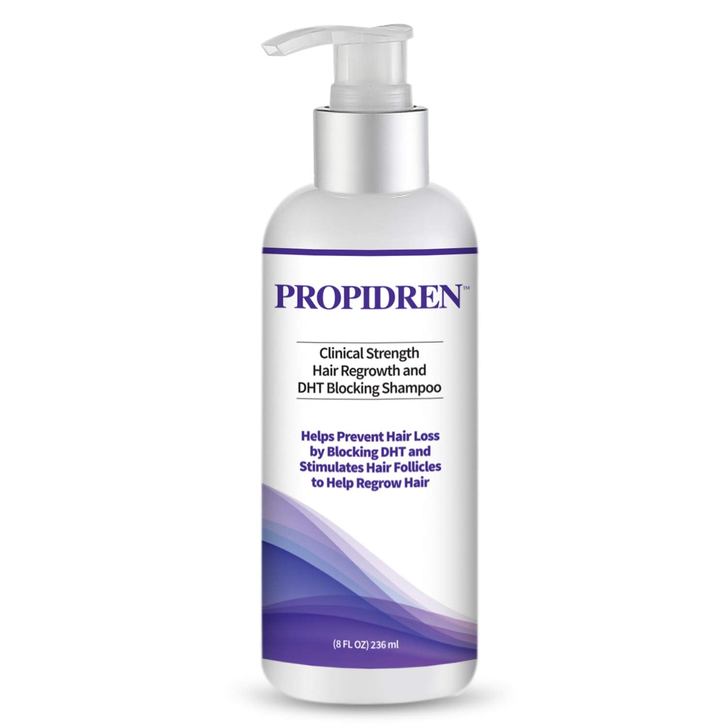 Pronexa Propidren shampoo bottle with biotin and keratin nourishes thinning hair.