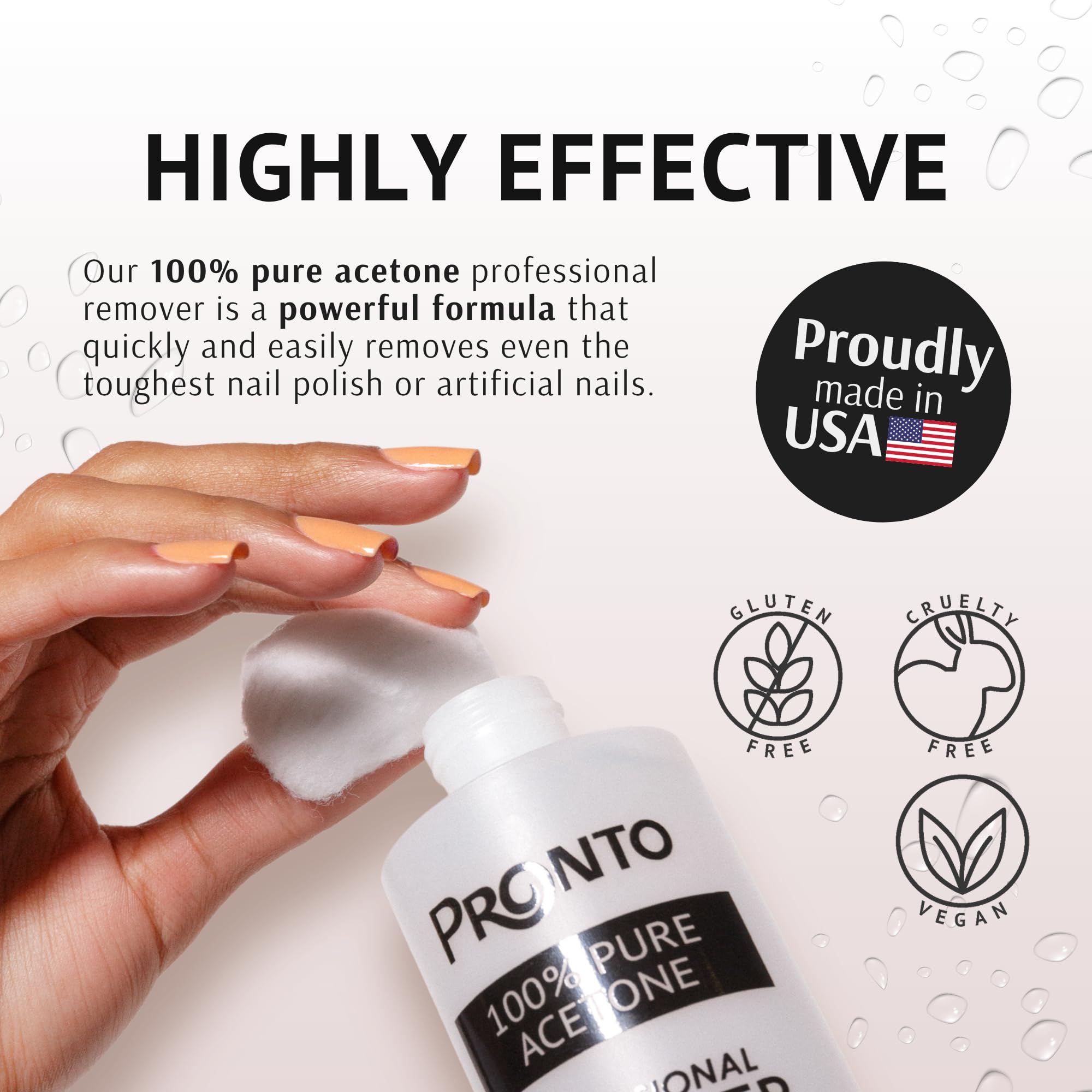 Pronto acetone kit setup showing tools for complete gel polish removal.