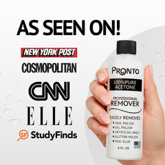 Pronto gel polish removal on nail closeup shows efficient soak-off action.
