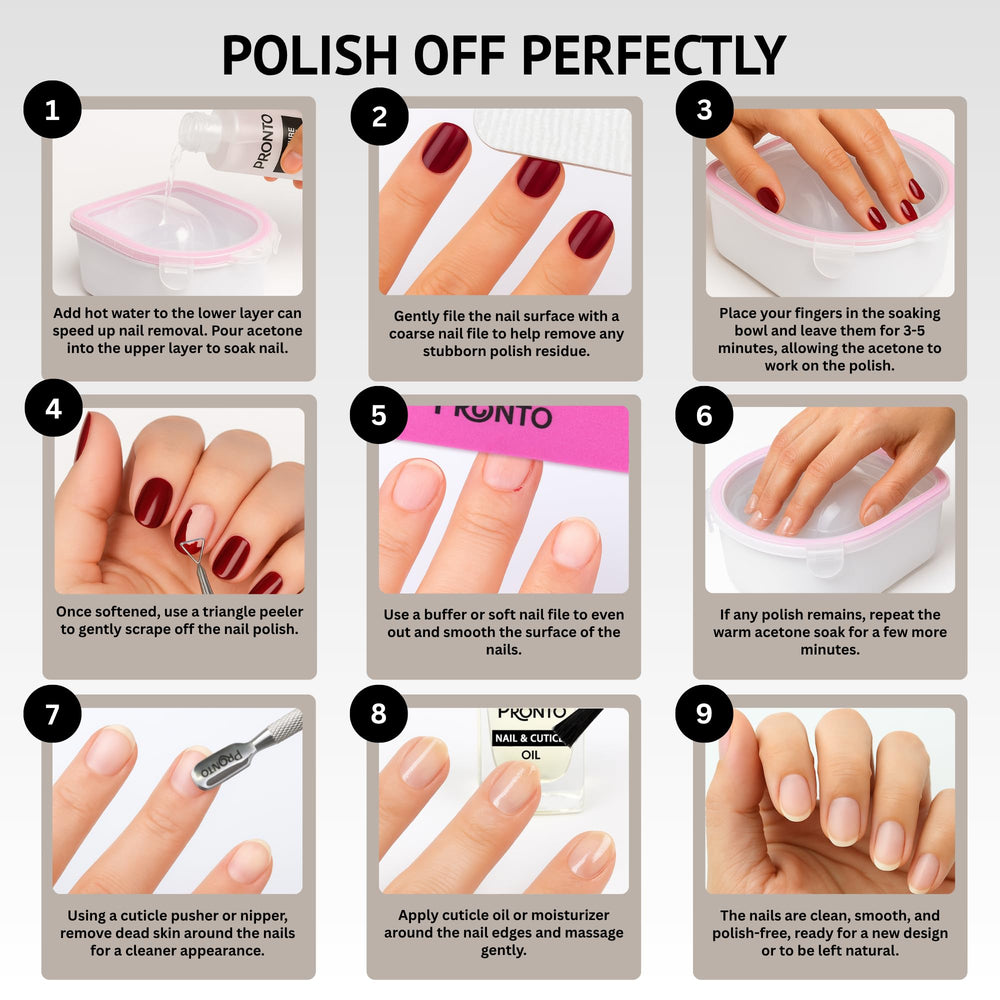Pronto Nail File for smooth edges and a precise finish.