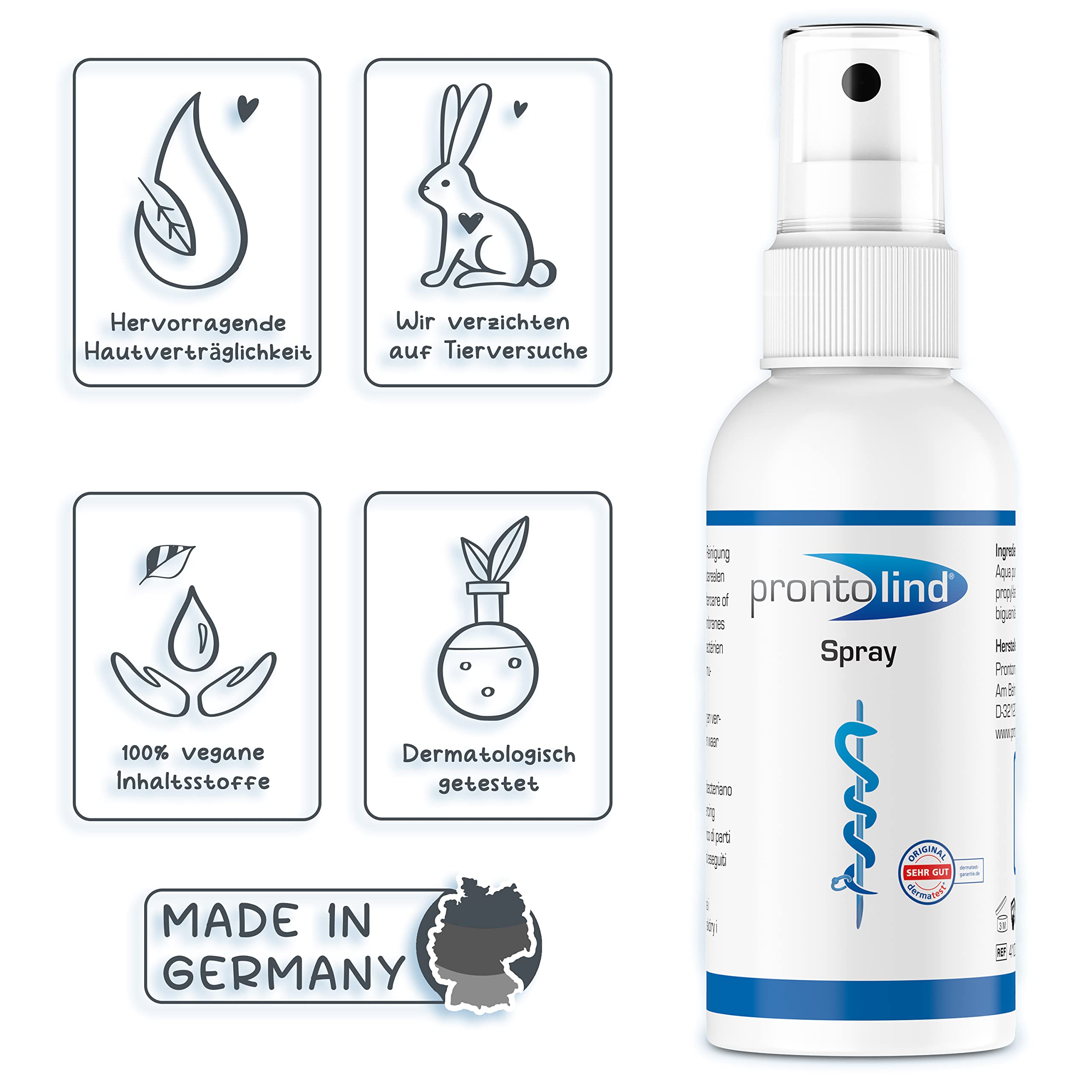ProntoLind spray used in a professional studio for consistent piercing care.