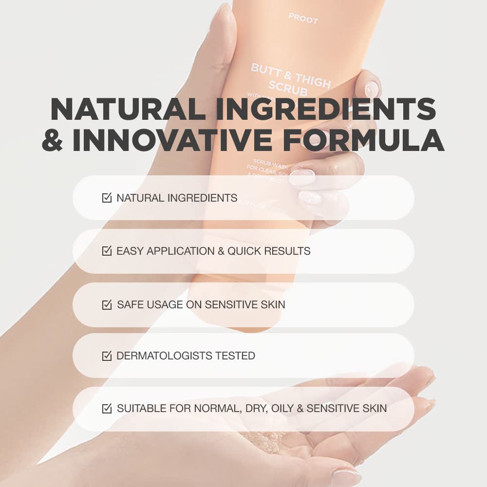 PROOT Butt Scrub Wash centella asiatica nourishes skin