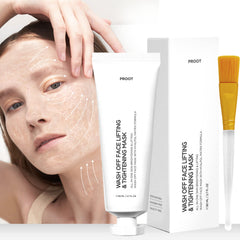 PROOT skin-tightening mask tube for travel-ready application and convenience.
