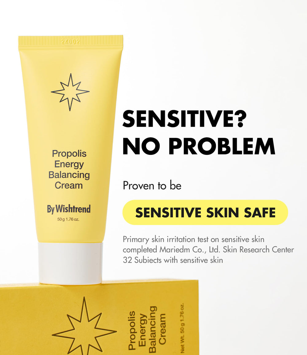BY WISHTREND Propolis Energy Balancing Cream swirl demonstrates quick absorption.