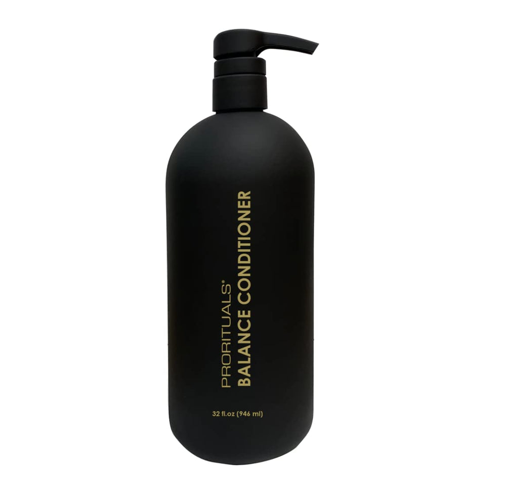 Prorituals Balance conditioner bottle showcasing hydrating formula for daily softness.