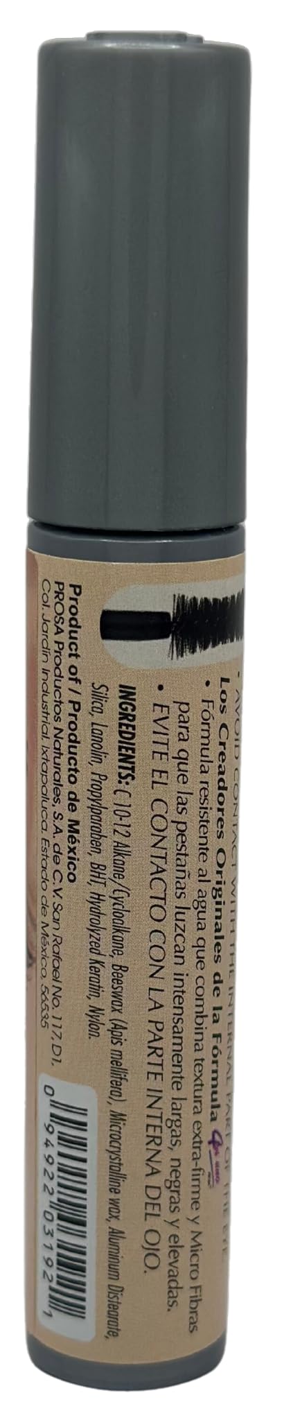 Prosa Mascara lashes after application reveal long, dark and lifted look