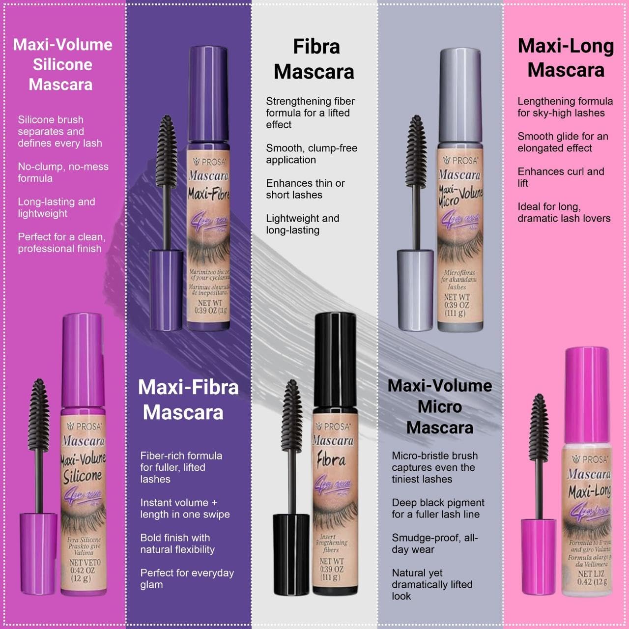 Prosa Mascara nourishing-natural-oils formula supports lash health.