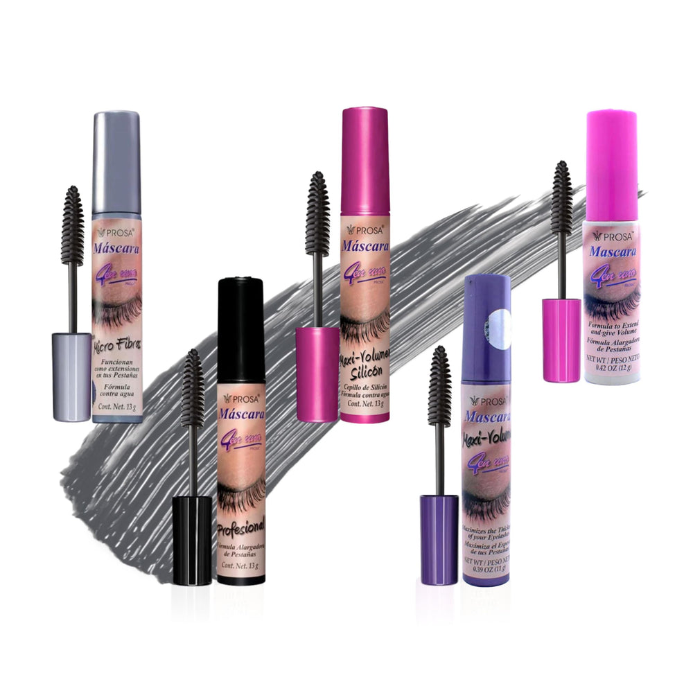 Prosa Mascara professional collection pack of 5 bottles for bold all-day volume.