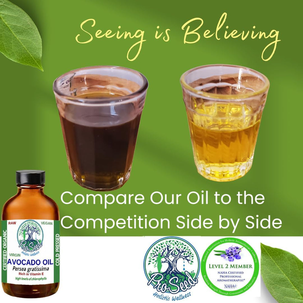 ProSeed Avocado Oil in dark glass bottle preserves freshness and potency.