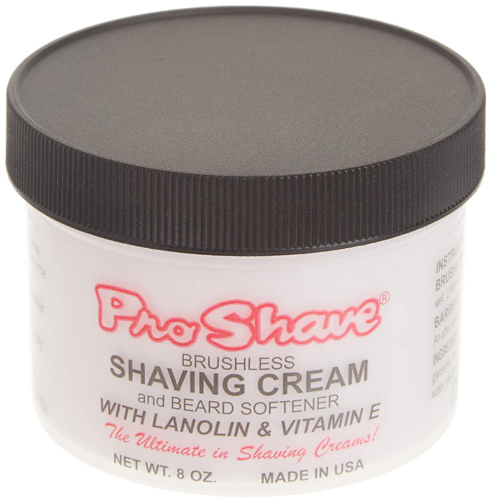 Proshave shaving cream foamy lather ready for a quick, effortless glide.