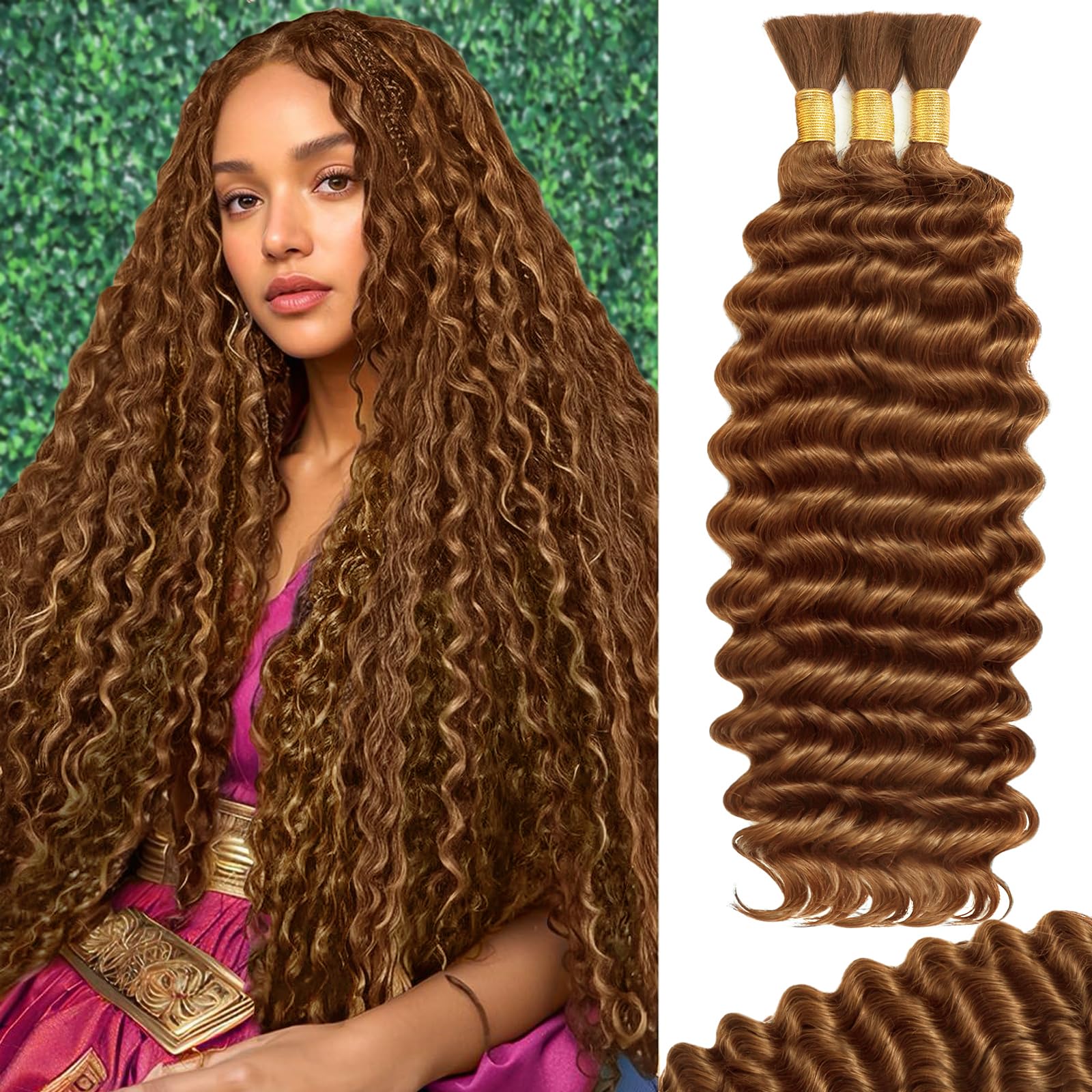 Protaw boho braids 20in ginger brown bundles for versatile knotless styles.