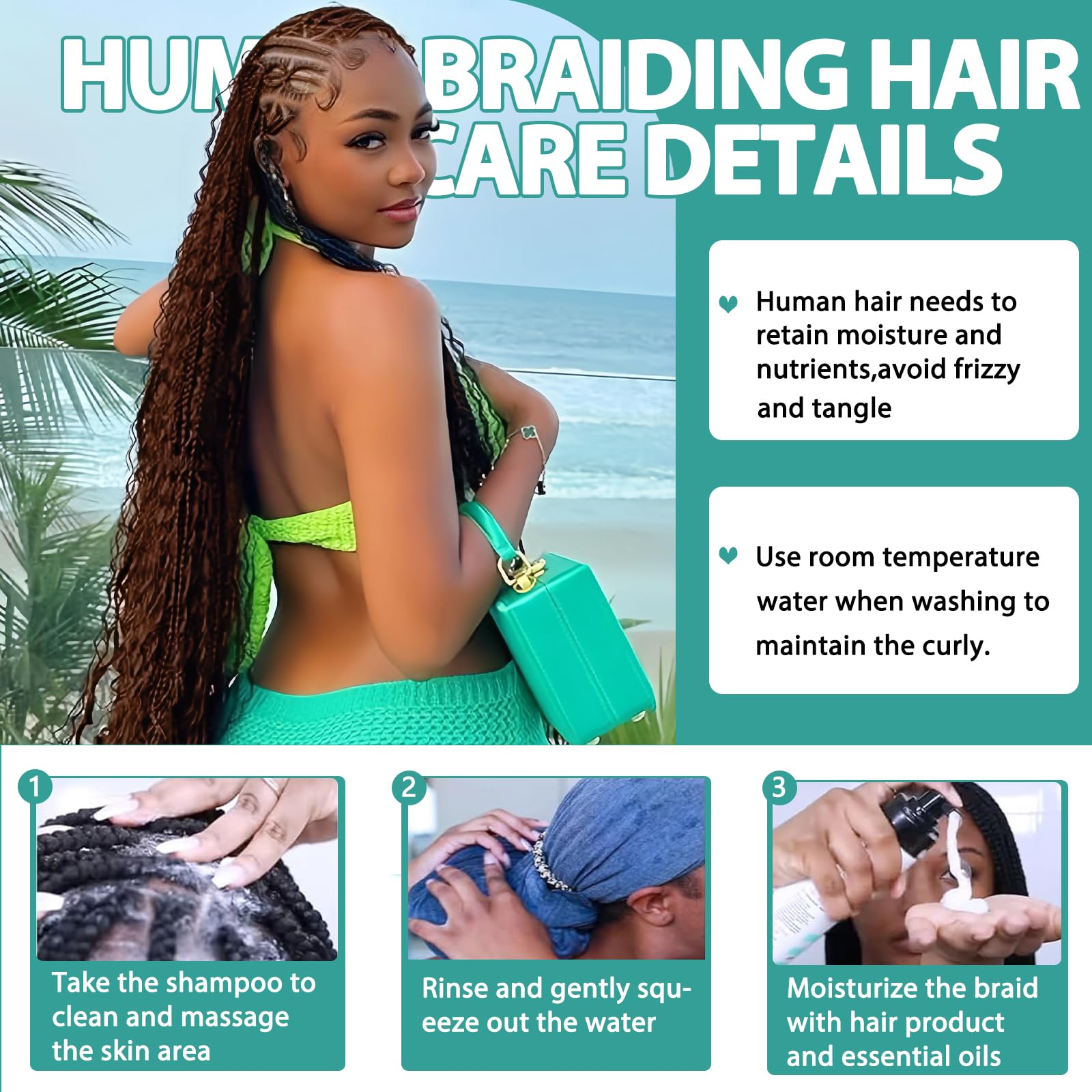 Protaw knotless braids ready look demonstrates easy installation.