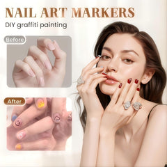 ProtectMeter nail art pens 0.5mm tip enables precise outlines.