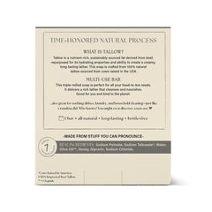 PROVENCE ESSENTIALS rustic lands bar highlights grass-fed tallow for nourishing moisturization