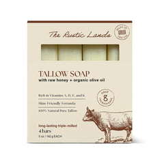 PROVENCE ESSENTIALS Rustic Lands four-bar soap set shown for moisture-rich, long-lasting use