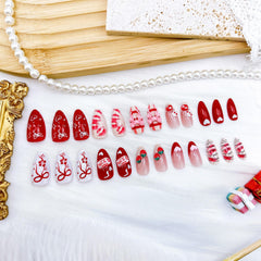 PSBRBAD red lips accent nails ideal for date nights and celebrations