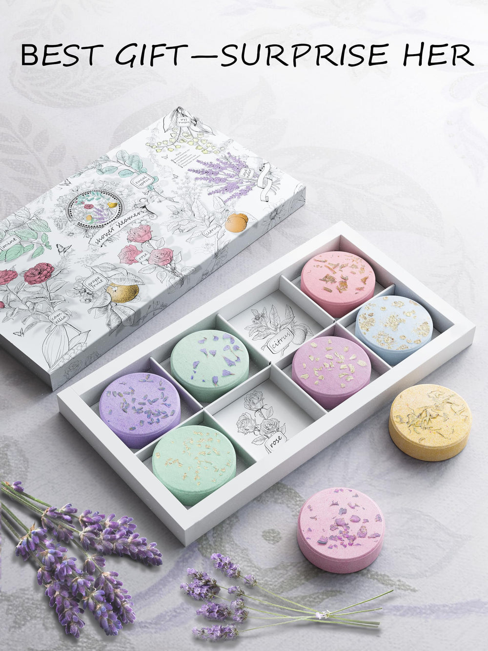 Psnli camellia steamer offers floral notes for a luxurious shower.