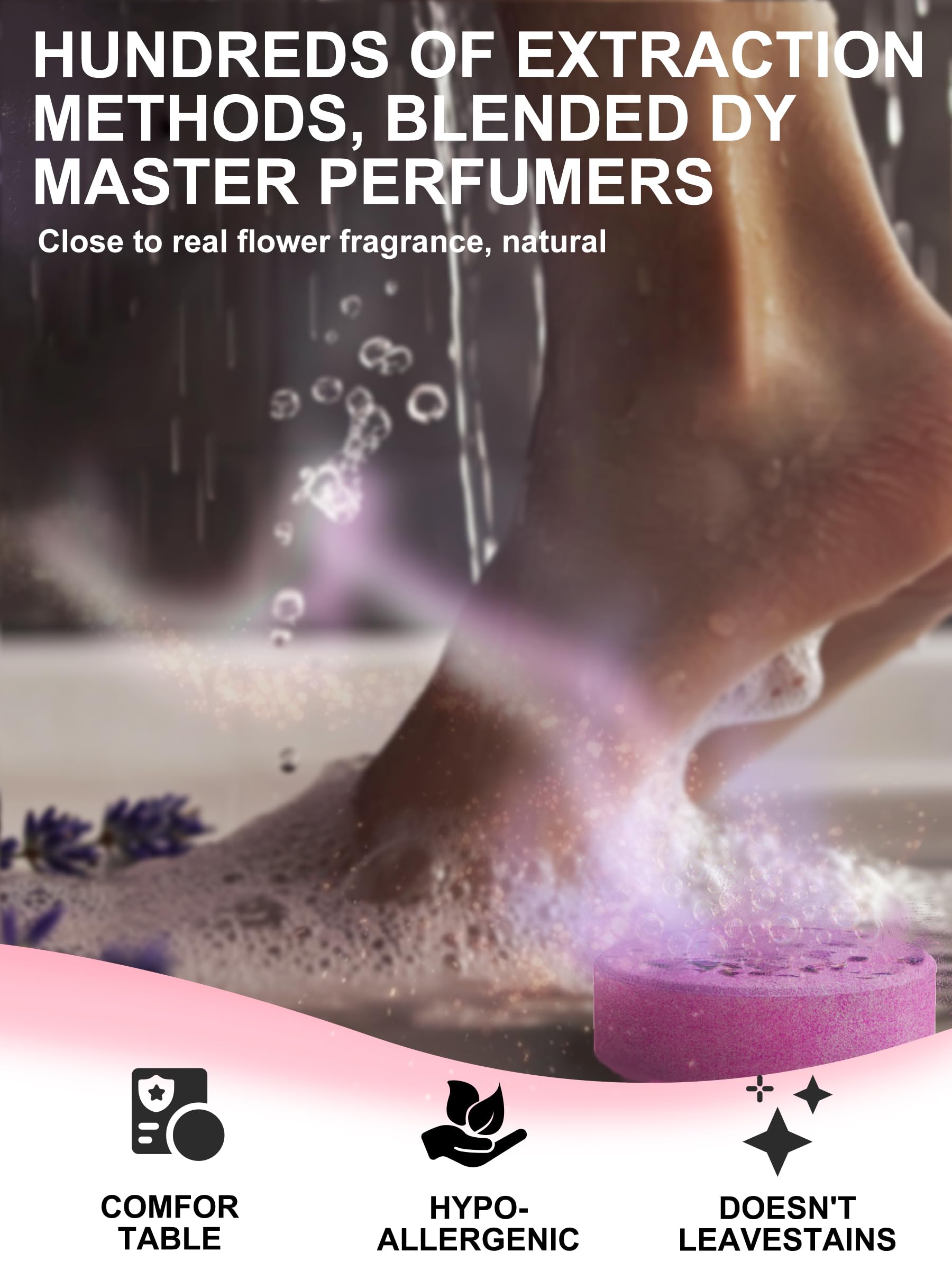 Psnli rose shower steamer packaging hints a romantic self-care moment.