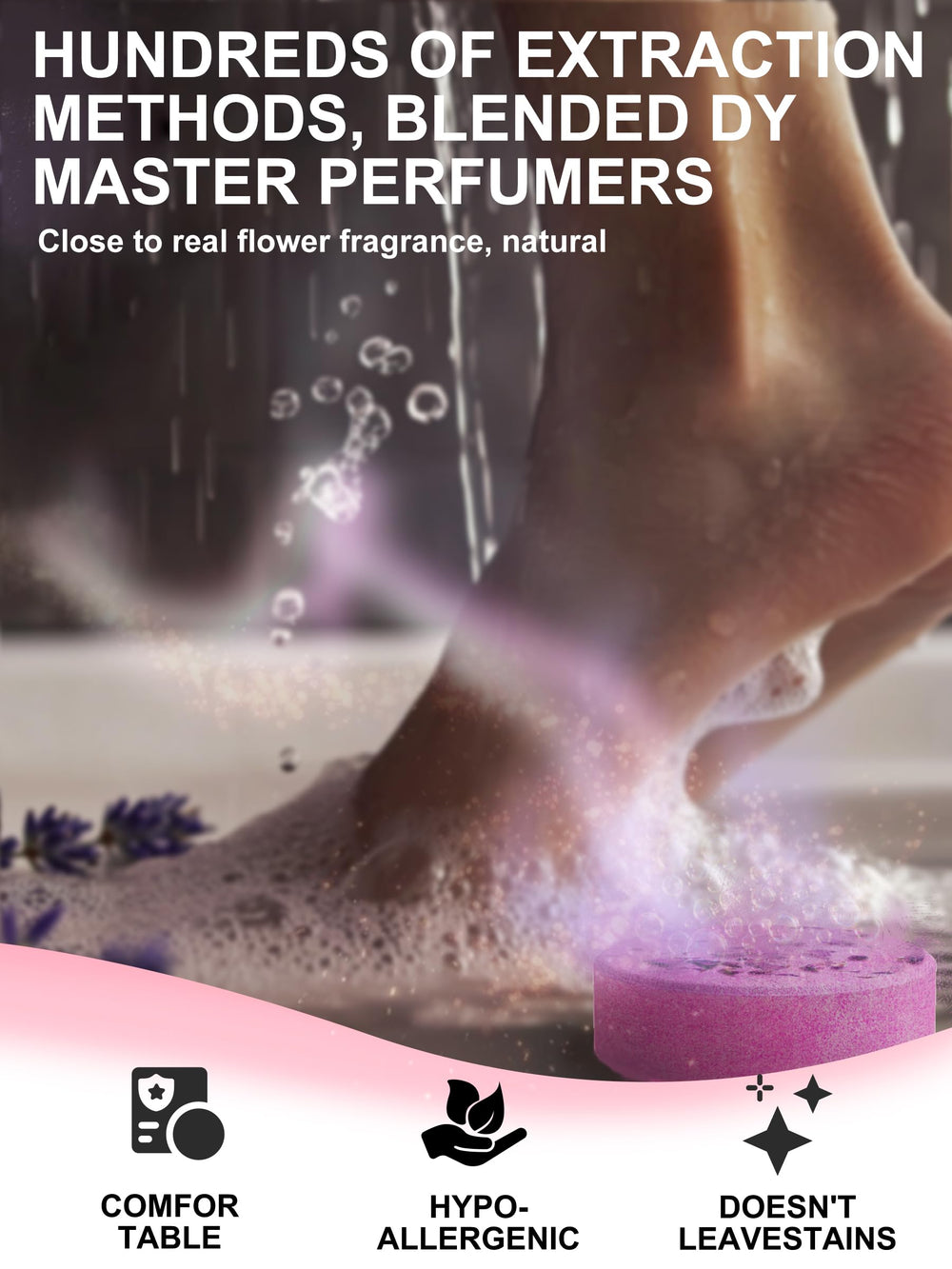 Psnli rose shower steamer packaging hints a romantic self-care moment.