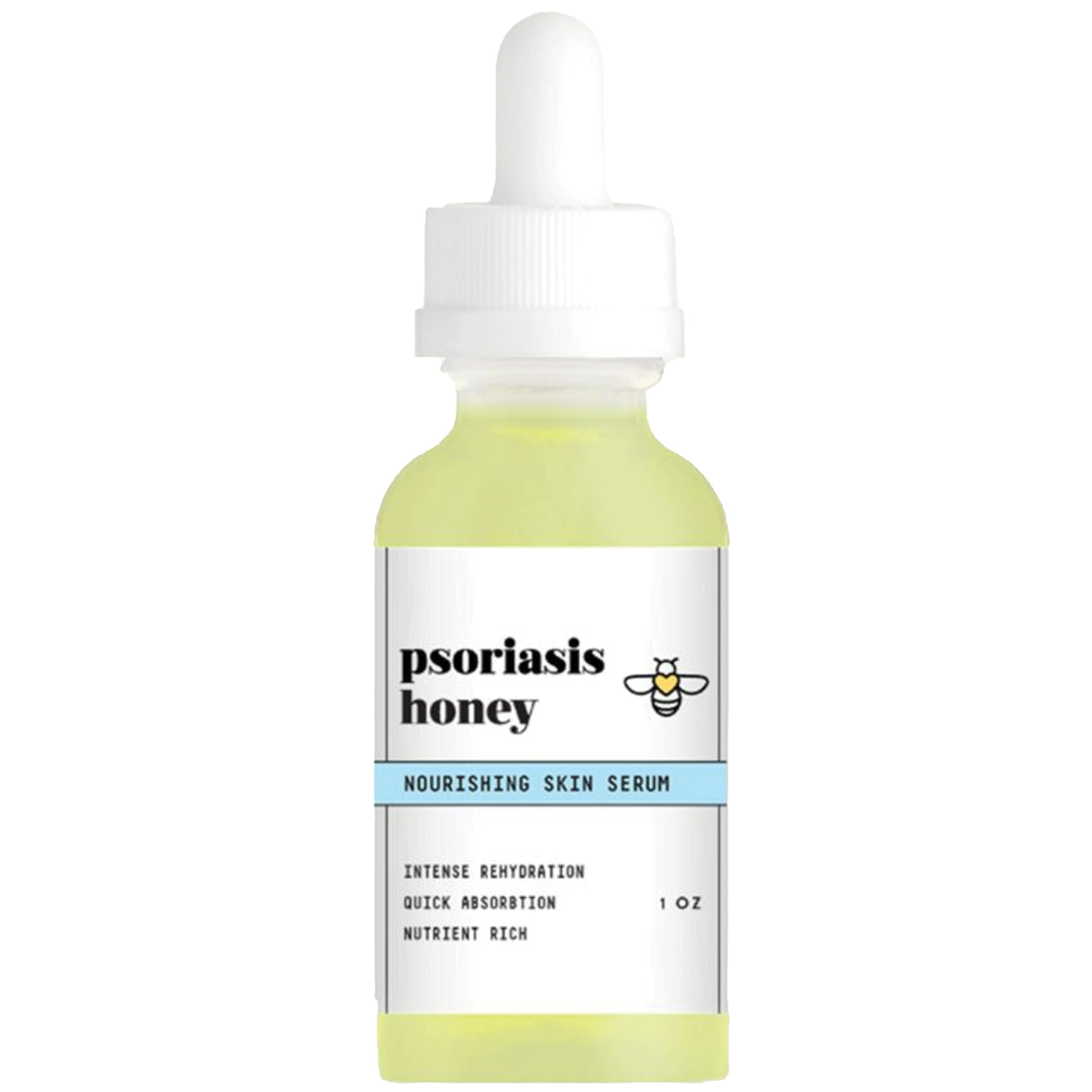 Psoriasis Honey Nourishing Scalp Serum bottle for non-greasy hydration.