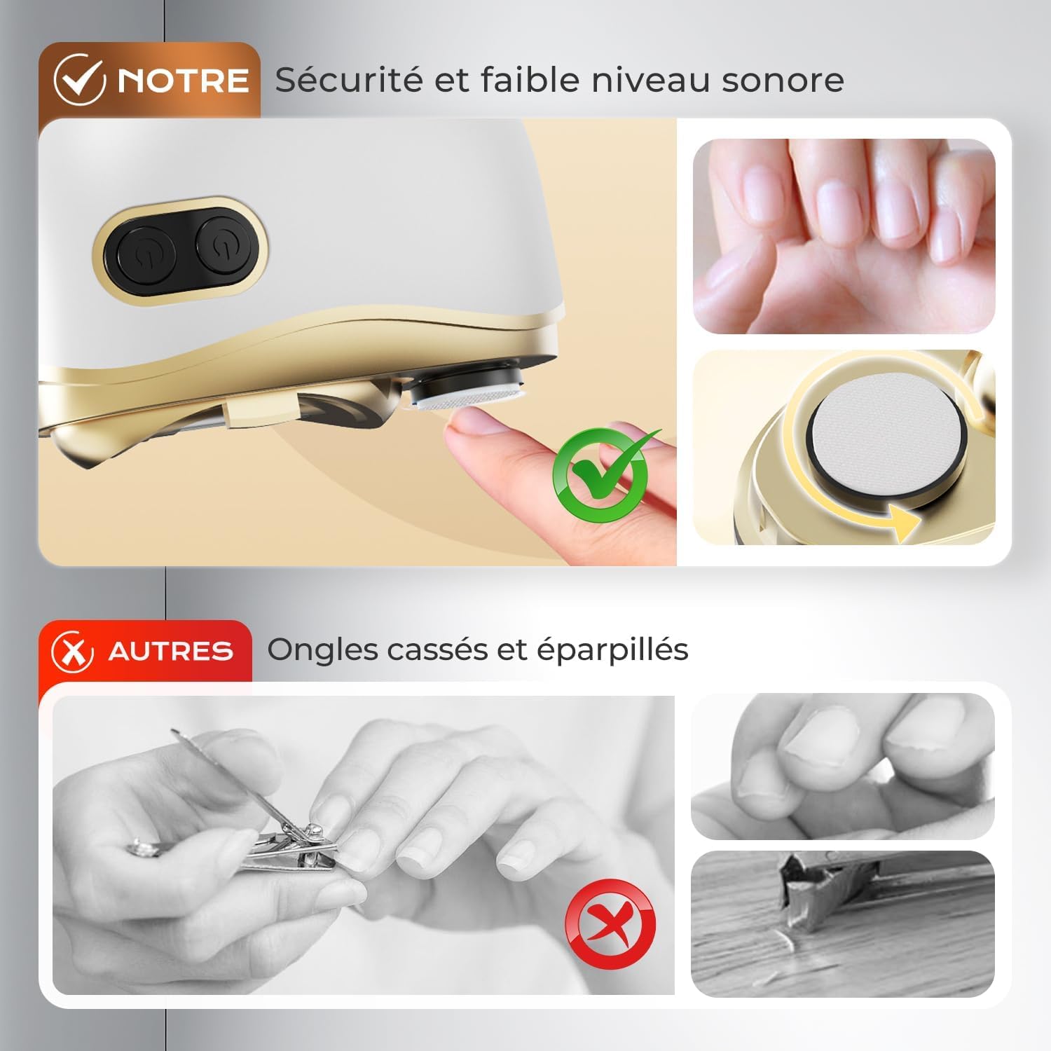 Psycat electric nail clippers featuring a non-slip grip for steady use.