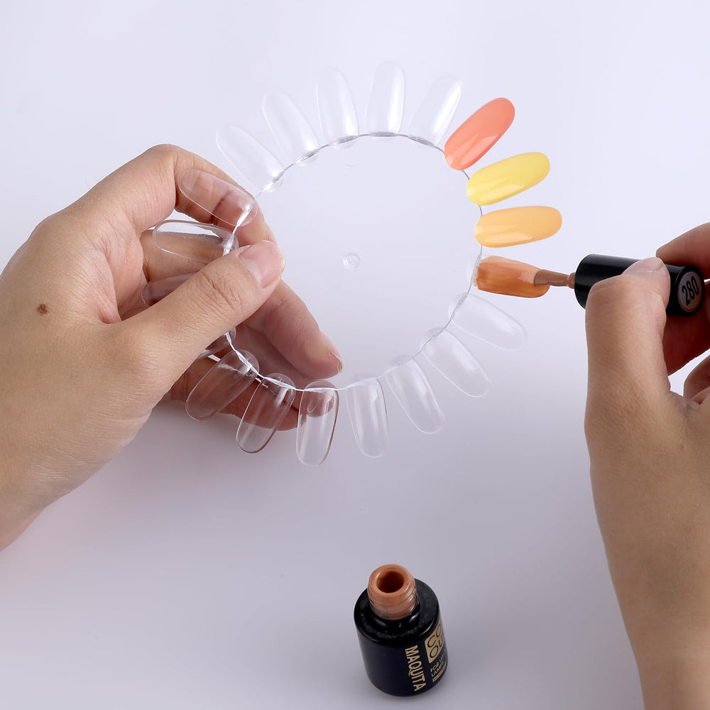 Psyqtsuary nail art color palette wheel compact size fits small desks.