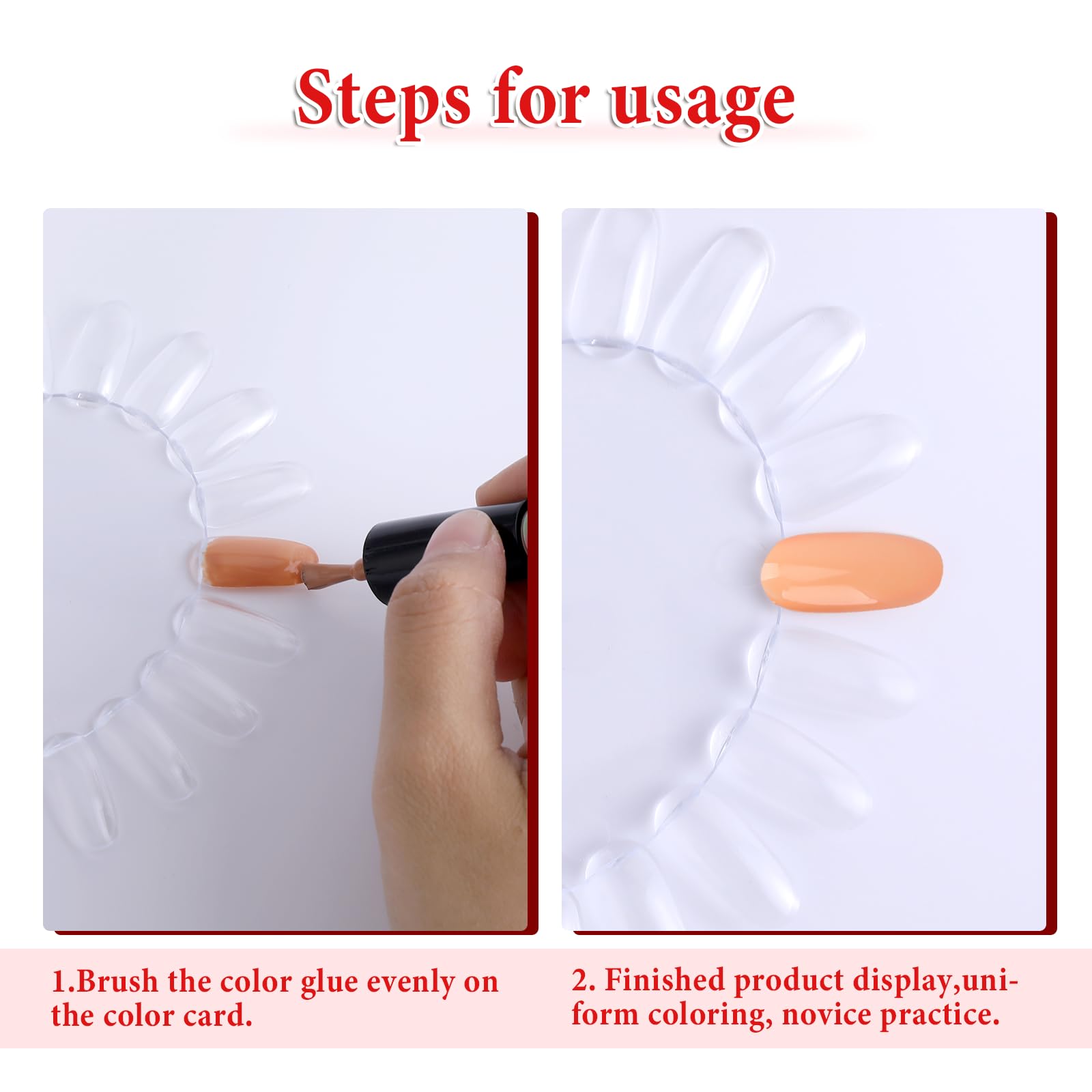 Psyqtsuary display wheel durable plastic for long-lasting nail art practice.