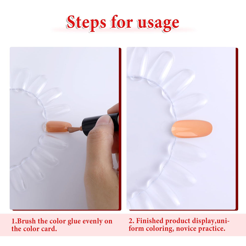 Psyqtsuary display wheel durable plastic for long-lasting nail art practice.