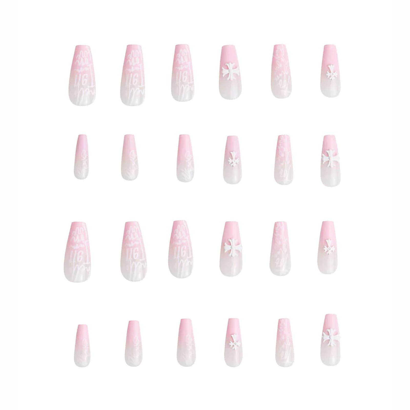 PSYTONE glossy press-on nails close-up showing durable, reusable design.
