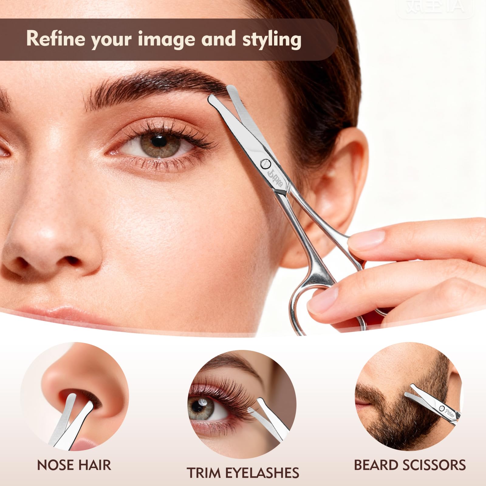 PTBTO Eyebrow Scissors mustache trim with precise control