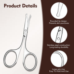 PTBTO Eyebrow Scissors nose hair trim for delicate areas