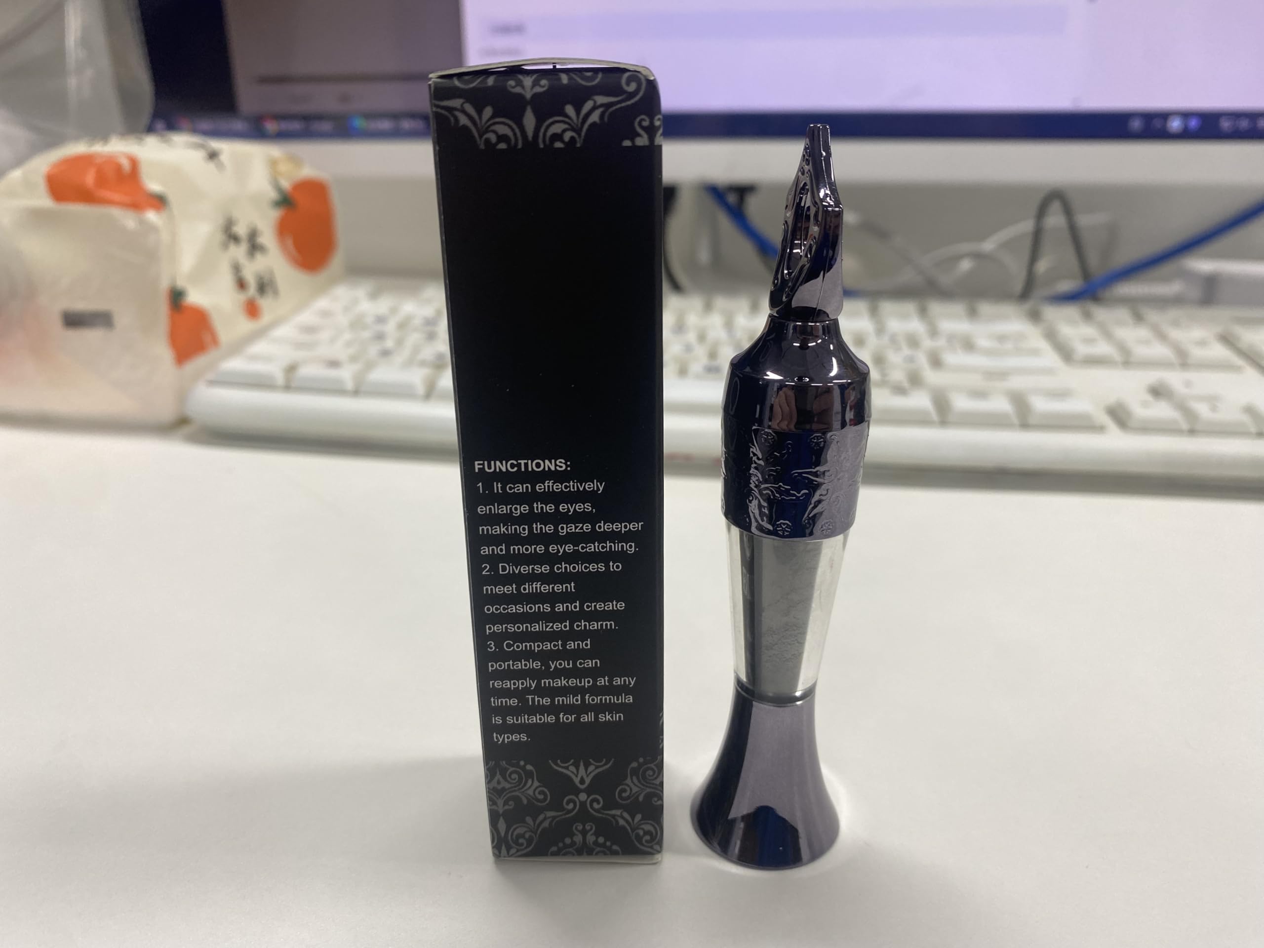 Ptoso Powder Eyeliner Arabic swatches reveal rich color options on skin