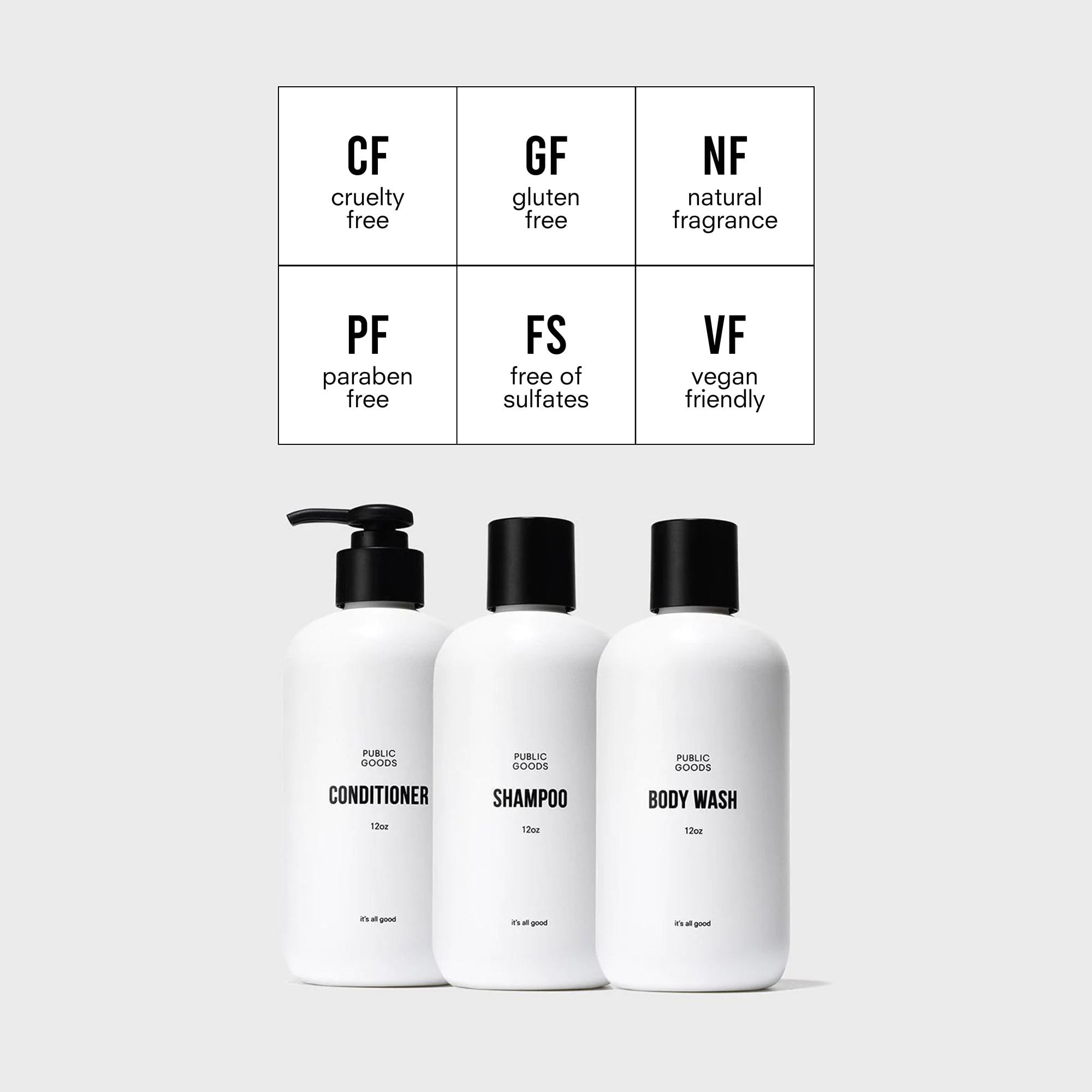 Public Goods conditioner bottle delivering deep hydration for healthier hair.