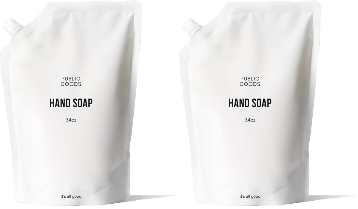 Public Goods hand soap bottle front with citrus scent for daily cleansing