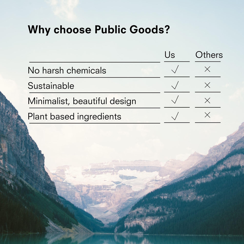 Public Goods cruelty-free vegan label on packaging