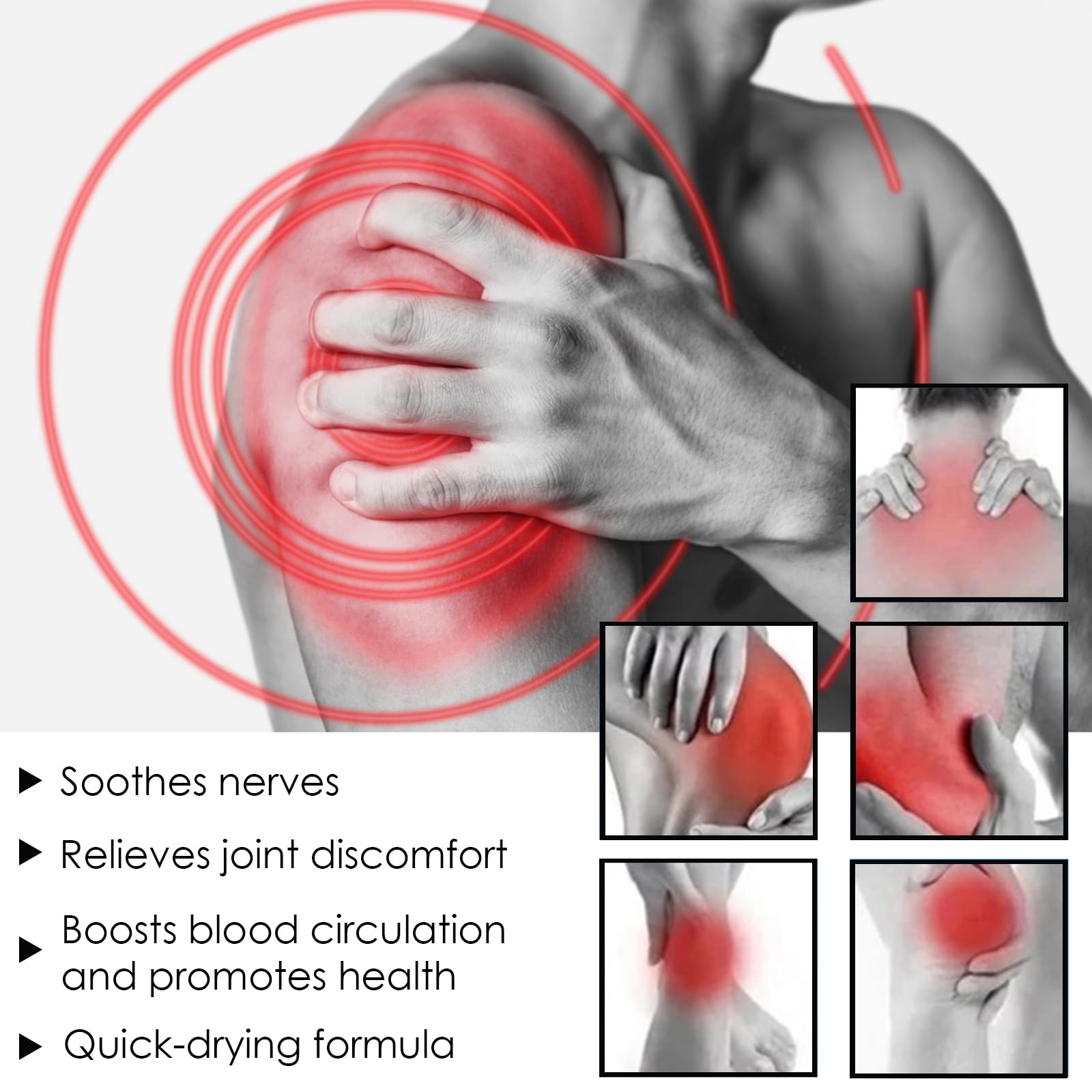 Pucges Nerve Relief Roll-On packaging and label with natural ingredients.