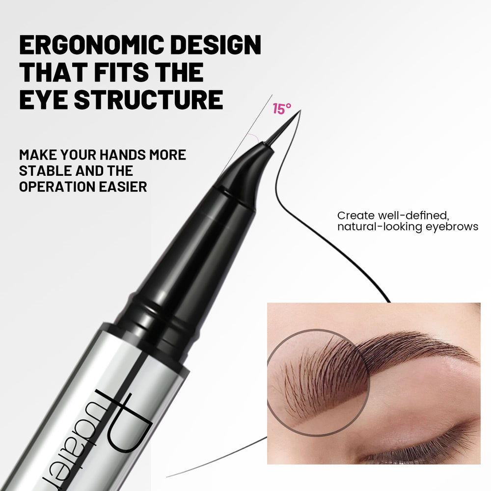 Pudaier waterproof brow pen resists sweat and rain.