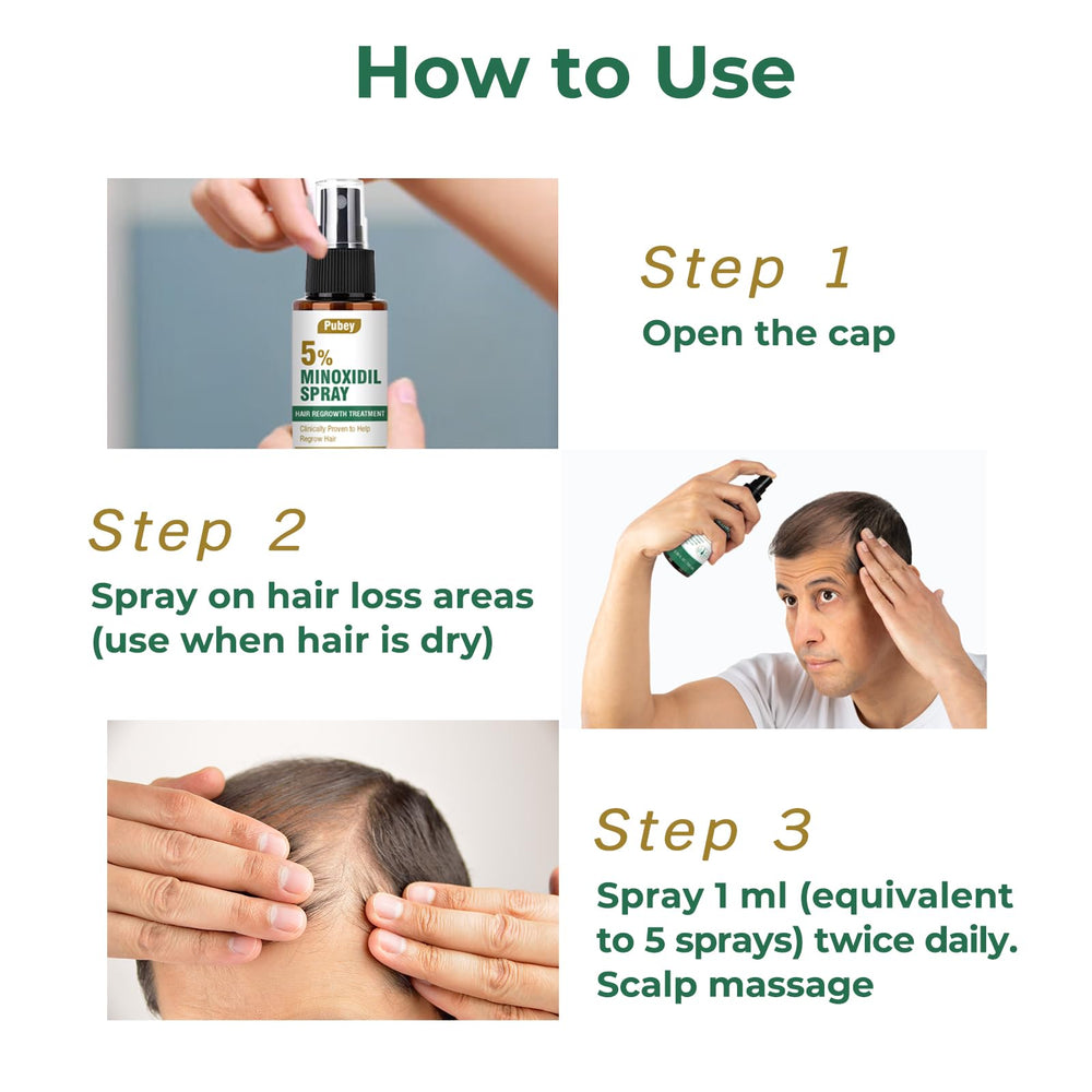 Pugbey minoxidil spray near beard area aids grooming and styling.