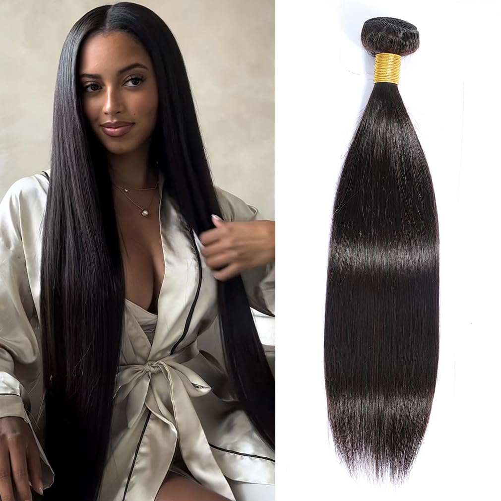 Puhasty 30 inch natural color straight bundles for daily wear and special occasions