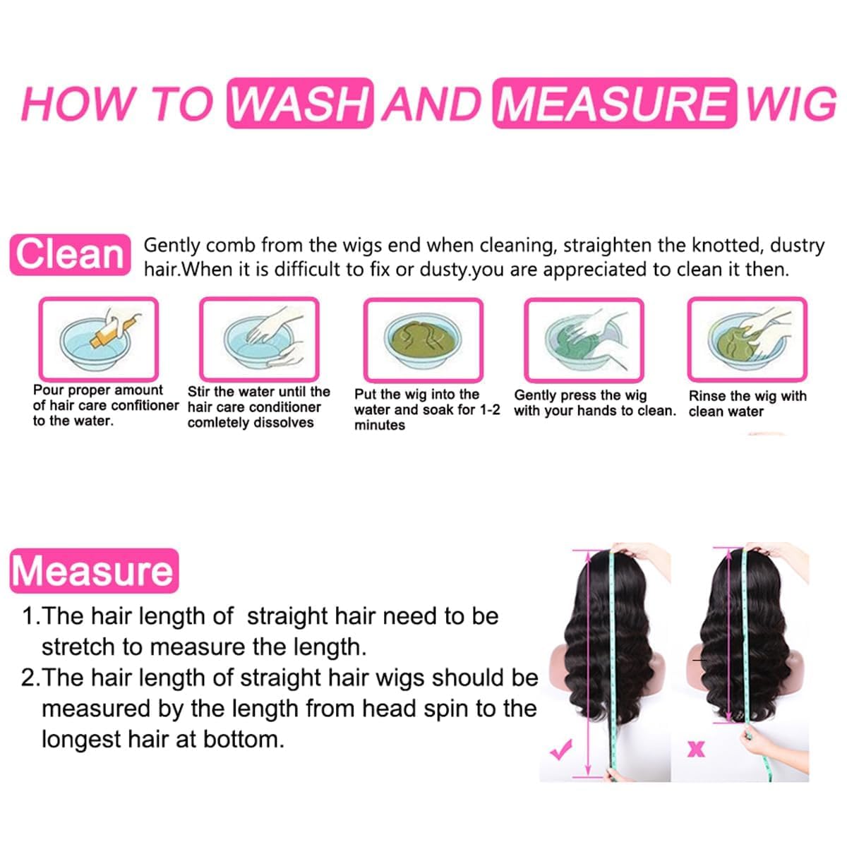Puhasty packaging includes wig tools for home maintenance.