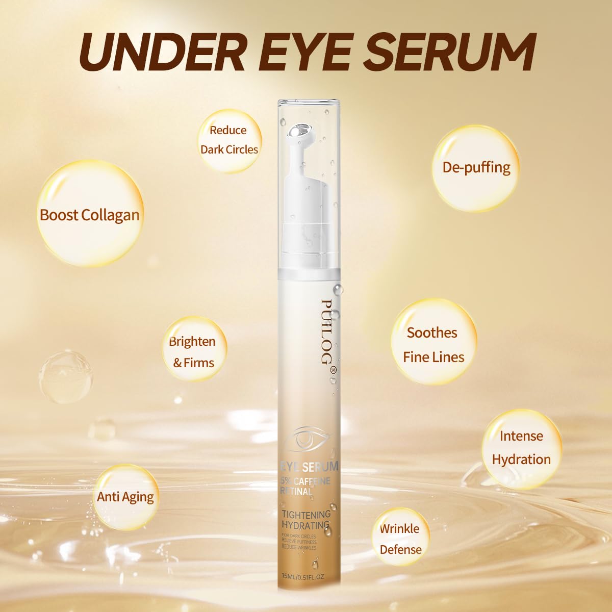 PUILOG eye serum roller in action delivering a gentle cooling massage