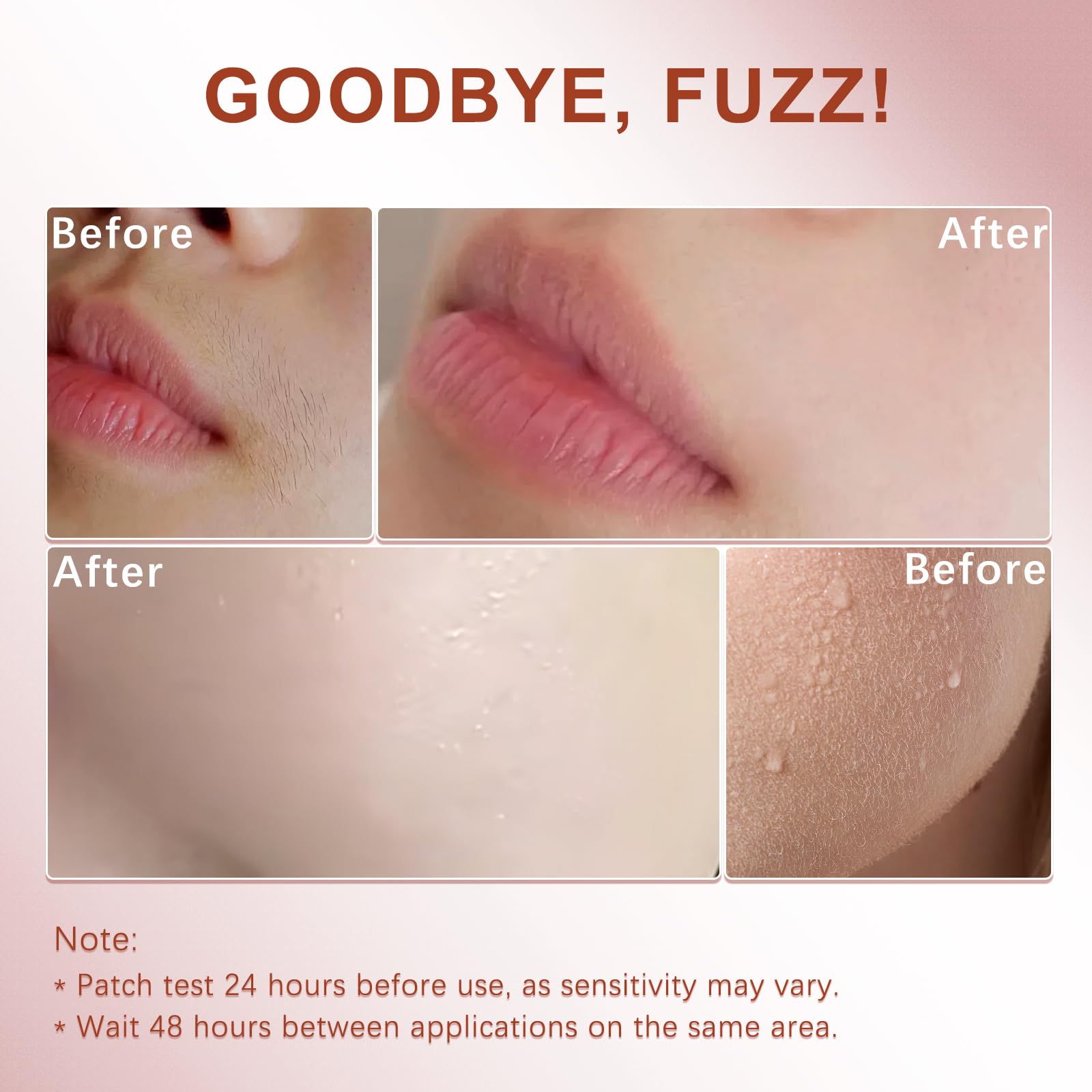 PUILOG plant-powered formula for gentle facial hair removal on delicate areas