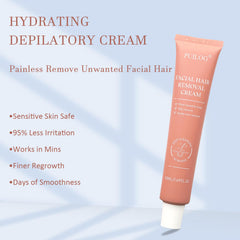 PUILOG depilation spatula shown for even facial application.