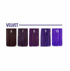 Pulp Riot Velvet direct-tube application on dry hair for saturated color.
